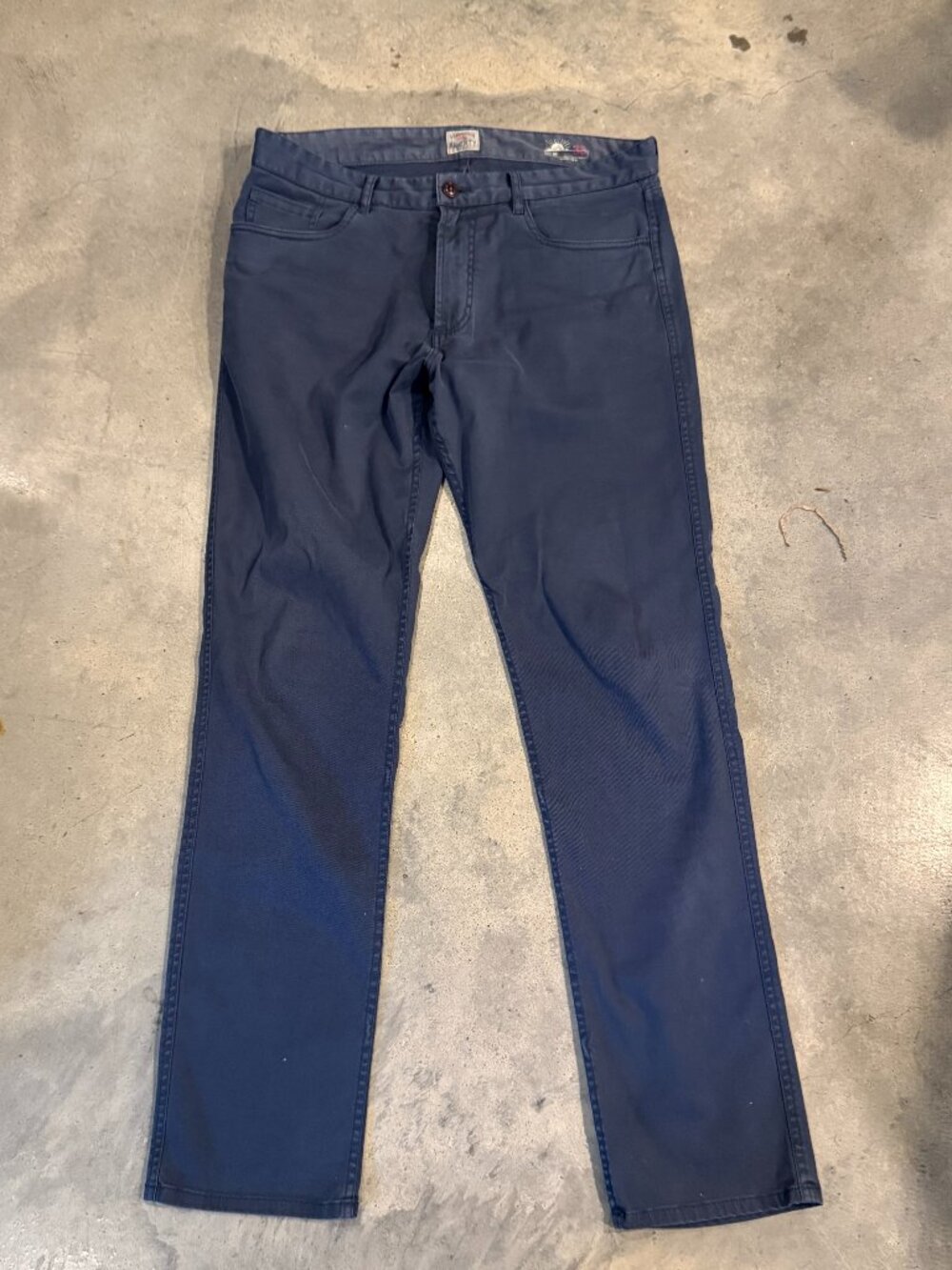 Faherty Comfort Twill Pants - Navy - Size 33 (fits 35)